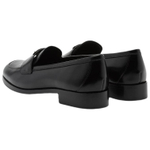 PRADA Bushed Leather Loafers "Black" Women"s