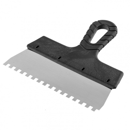 Шпатель зубчатый 250мм 10х10мм нерж.сталь Декор/Интек