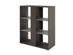 Стеллаж средний с планкой открытый 950х396х1096 D-73 Бетон Чефалу светлый/Трюфель