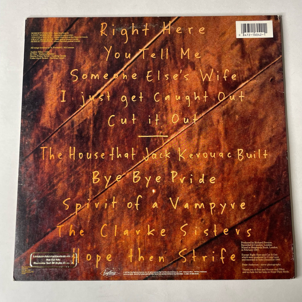 Винтажная виниловая пластинка LP Go Betweens Tallulah (США 1987)