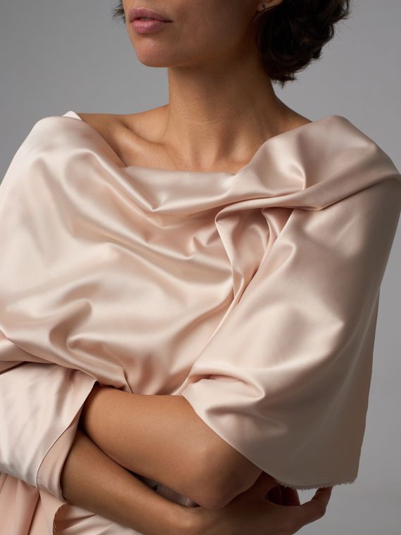 Атлас-стрейч бельевой оптом арт. 1007, Китай, светло-бежевый