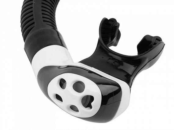 Набор маска+трубка в сумке Sargan Сталкер-М черный/белый