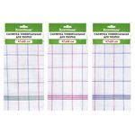 Салфетка универсальная, ХЛОПОК, 47х65 см, белая клетка, легкий цветной контур, ассорти, BOOMHOUSE (БУМХАУС), 700886