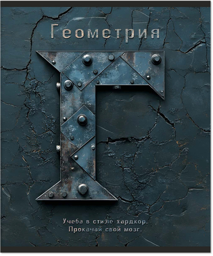 Тетрадь предметная 48 л., HARDCORE ГЕОМЕТРИЯ, клетка