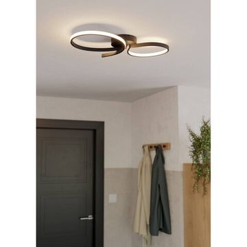 Светодиодный потолочный светильник LED 21W 3000К 901266 чёрный Serpins Eglo