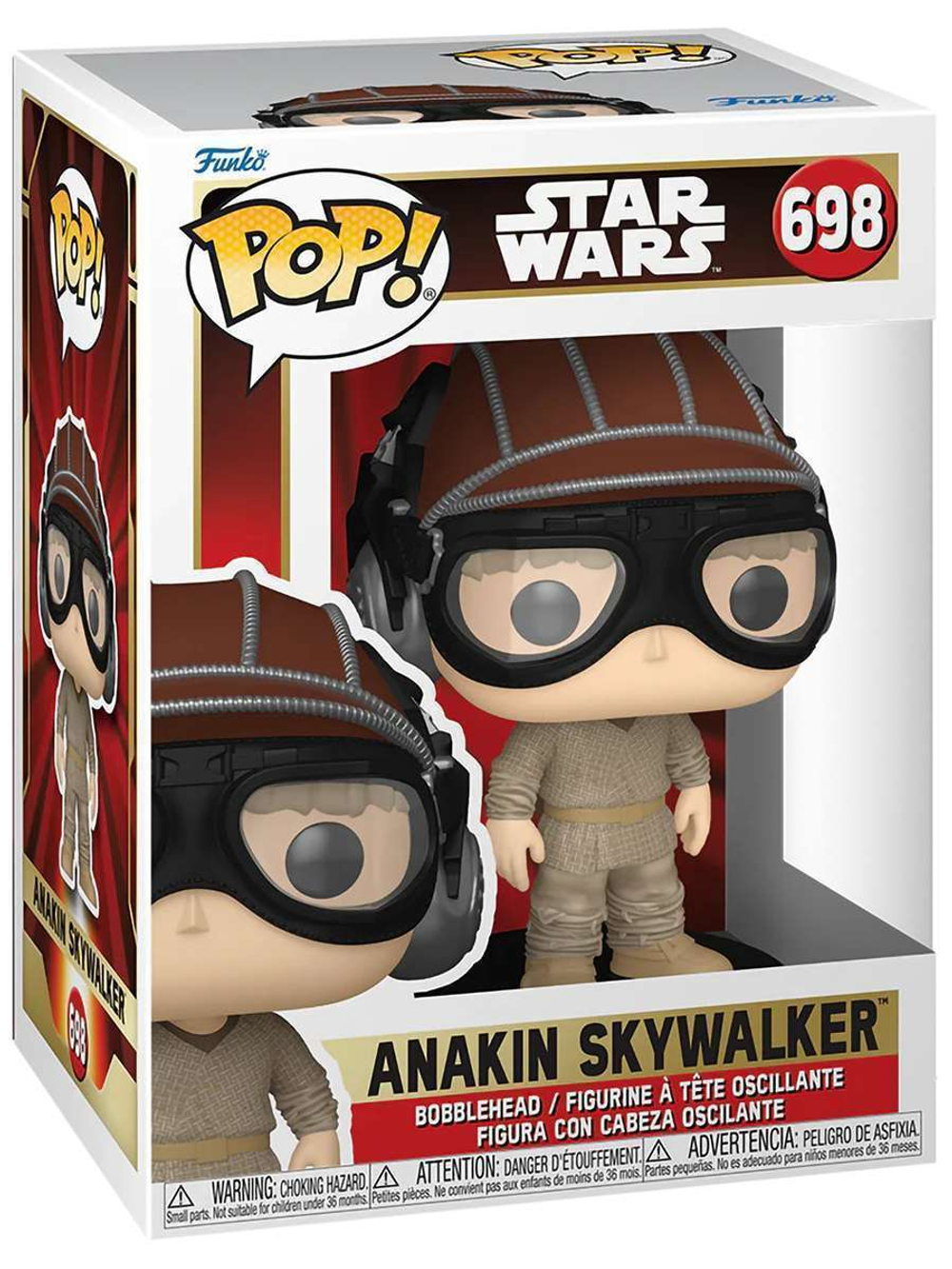 Фигурка Funko POP! Bobble Star Wars Ep 1 TPM 25th Anakin Skywalker w/Helmet (698) 76015