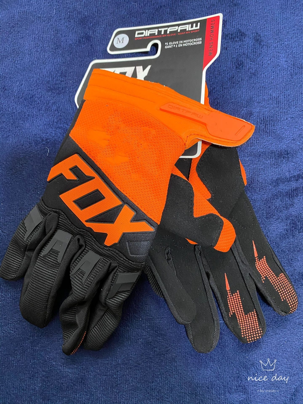 мотоперчатки кроссовые FX оранжевые S