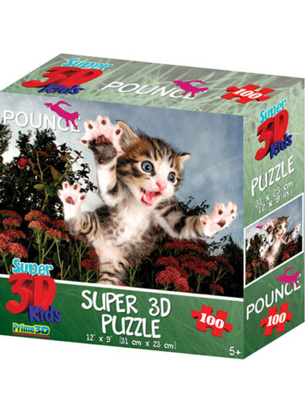 Пазл 3D 100 дет. 31*23см "Пушистый охотник"