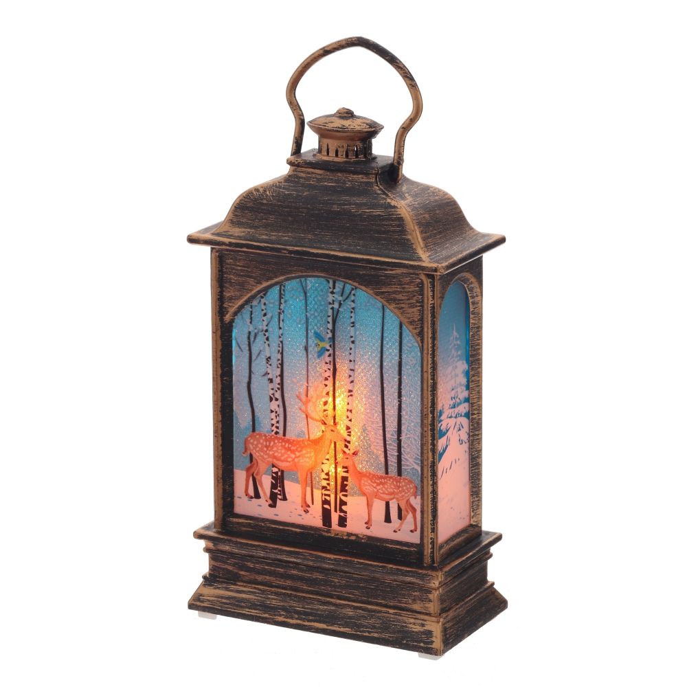 GAEM Изделие декоративное "Фонарь" с подсветкой (3хАG13, вход), L7 W4 H12 см, 3в.