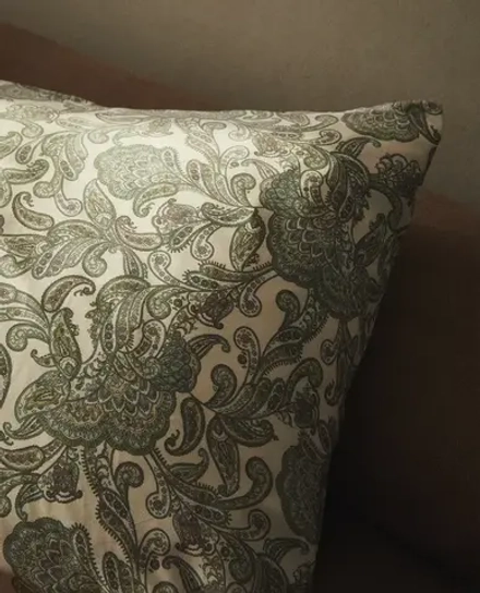 ZARA HOME НАВОЛОЧКА ИЗ ШЕЛКОВОГО САТИНА, ЗЕЛЕНЫЙ