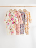 Комбинезон / Cлип для малышей Next K79-493, 4 шт., Молочный, Розовый, Сиреневый