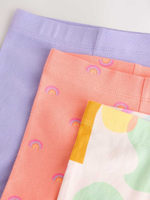 Шорты-велосипедки для девочки Next E65-377, 3 шт., Персиковый, Сиреневый