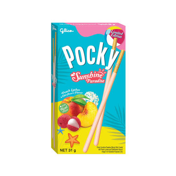 Покки соломка в шоколадной глазури Pocky Summer Paradise LIMITED EDITION со вкусом персика, личи и бузины, 29 г (Индонезия)