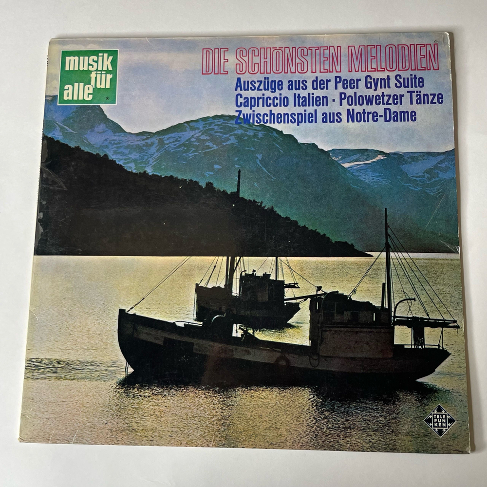 Винтажная виниловая пластинка LP Сборник P. Tchaikovsky П. И. Чайковский, A. Borodin Бородин, Franz Schmidt, Edvard Grieg, Die Schonsten Melodien (Германия 1970)