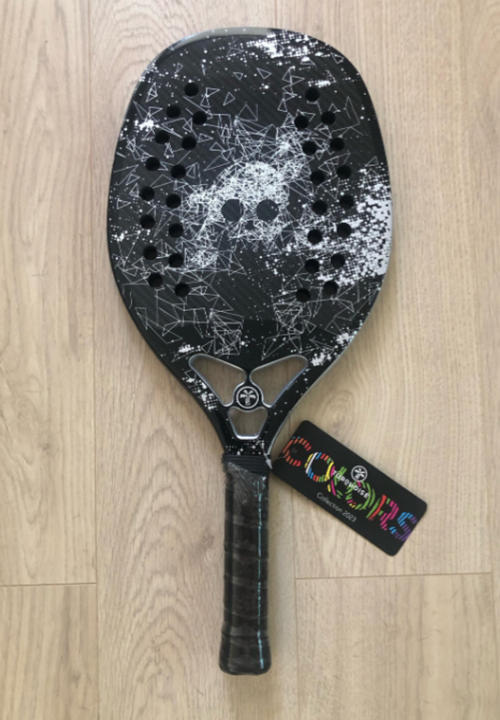 Ракетка BLACK DEATH DE LUXE серебро Turquoise с дополнительным нанесением «Rotor»