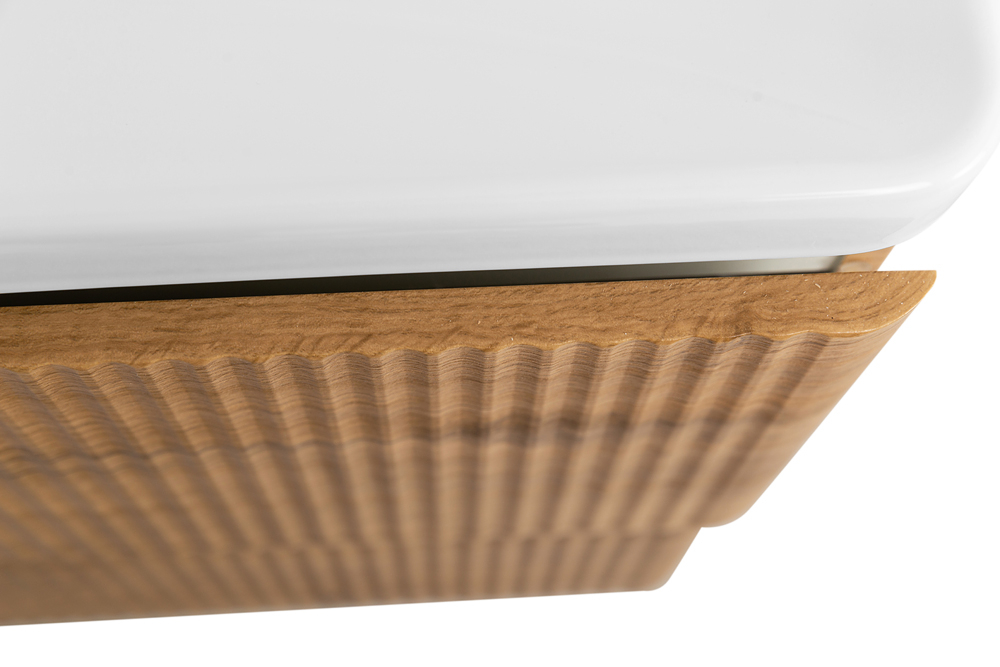 Подвесная тумба с раковиной Belbagno DUE, 80 см Rovere Nature DUE-800-2C-SO-RN-P + BB-8076-3-80