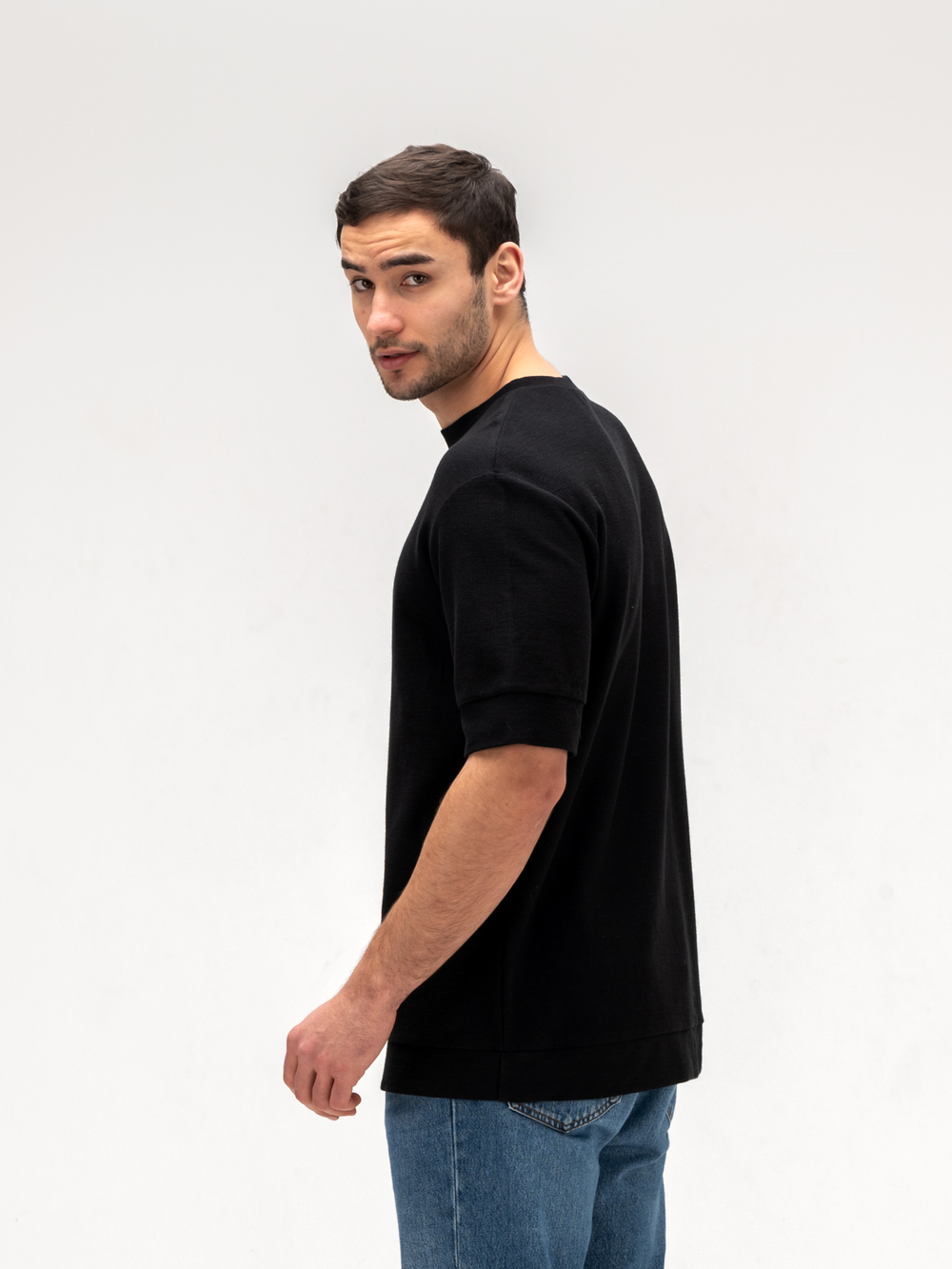 Футболка мужская плотная. Уголь