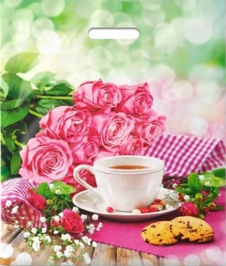 Пакеты с вырубной ручкой "Полдень" 40х47+6см 45мкм (50/500шт)