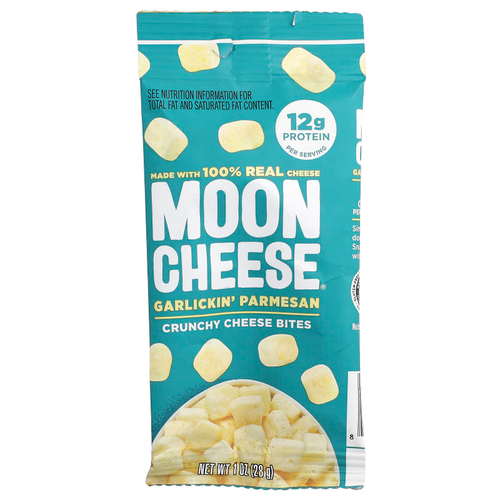 Moon Cheese, хрустящие сырные кусочки, чеснок и пармезан, 28 г (1 унция)