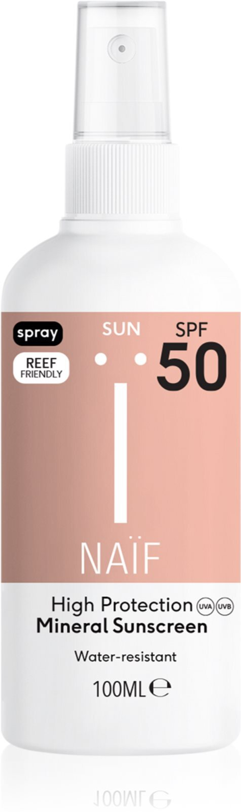 Naif Sun Mineral Sunscreen 50 SPF - солнцезащитный спрей SPF 50 /   100  ml  / GTIN 8720828001516