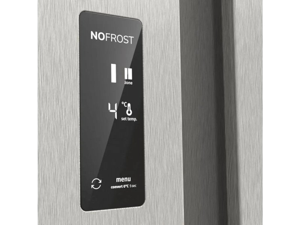 Холодильник двухкамерный Gorenje NRR9185EAXLWD Side by Side серебристый