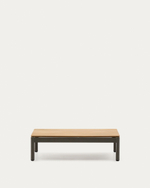 Журнальный столик Sorells из зеленого алюминия и тикового дерева 52,4 x 91 см