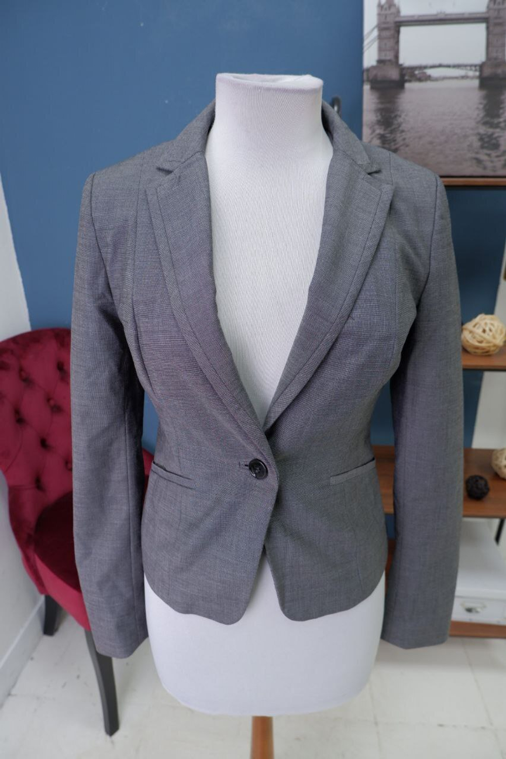 Жакет H&M серый 42 размер