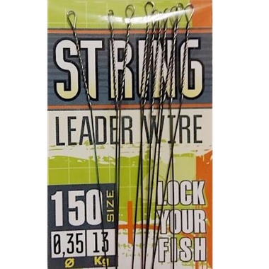 Поводок струна HitFish String STRL-150/35  150мм d0.35 13кг 10шт