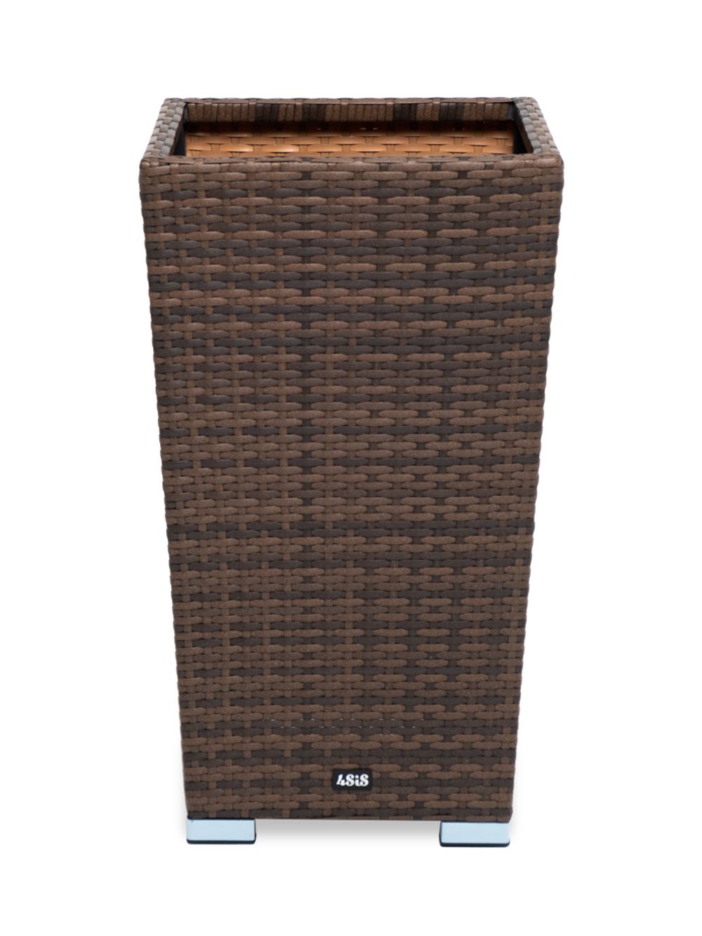 "Капучино" кашпо для цветов плетеное из искусственного ротанга, цвет коричневый