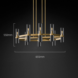 Люстра MT8888-8H antique brass