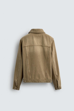 ZARA ДЖИНСОВАЯ КУРТКА LIMITED EDITION, РЫЖЕВАТО-КОРИЧНЕВЫЙ