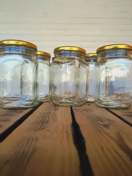 Банка стеклянная кубышка 1500 мл, 4 штуки с крышками