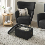 Пуф с местом для хранения - IKEA OSKARSHAMN/ОСКАРСХАМН ИКЕА, 40х42х57 см, чёрный