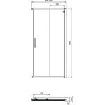 Реверсивная панель-дверь 100 см Ideal Standard CONNECT 2 Corner Square/Rectangular K9262V3