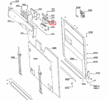 Модуль (дисплейная плата) для посудомоечной машины Whirlpool (Вирпул) - 481245217903