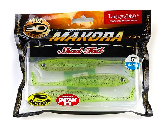 Виброхвосты LJ 3D Series MAKORA SHAD TAIL 5.0in (12,70)/006 4шт.