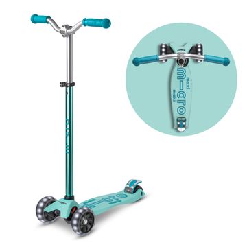 Самокат Maxi Micro Deluxe Pro LED ярко-голубой