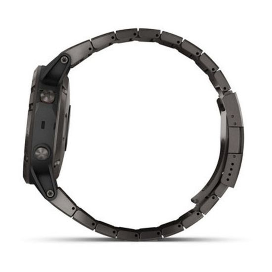 Мужские мультиспортивные часы Garmin Fenix 5 Plus Sapphire - титановый серый DLC с титановым DLC ремешком 010-01988-03