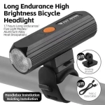 Фонарь велосипедный, передний West Biking YP0701434 (аккум. 3200 mAh, Tape-C)