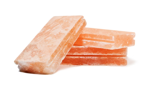 Кирпич гималайской соли шлифованная с пазом 20х10х5