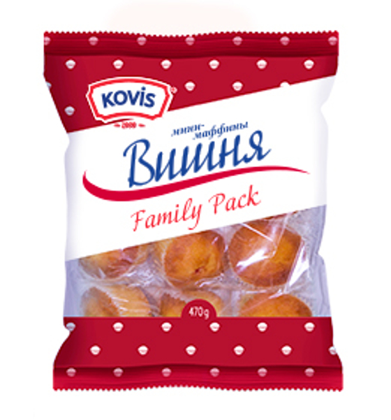 Мини-маффины Kovis с вишней 470г (6шт)