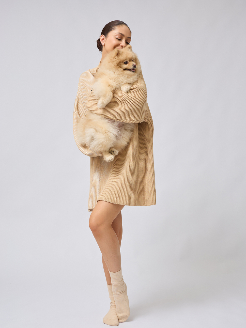 Свитер оверсайз двухцветный