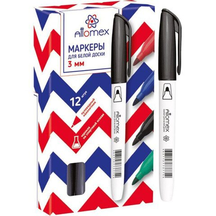 Маркер для белой доски 4,0мм.  черный