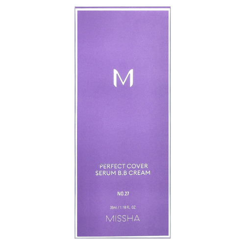 Missha, BB-крем Perfect Cover Serum, № 27 (медово-бежевый), 35 мл (1,18 жидк. Унции)