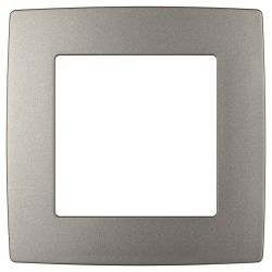 Рамка для розеток и выключателей ЭРА Серия 12 12-5001-16 на 1 пост, титан | ЭРА 12 Титан