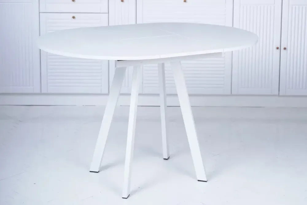 Стол обеденный Элип (профиль) каркас белый