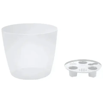 Горшок с дренажной вставкой InGreen Vienna Orchid, 2л, круглый, прозрачная вода