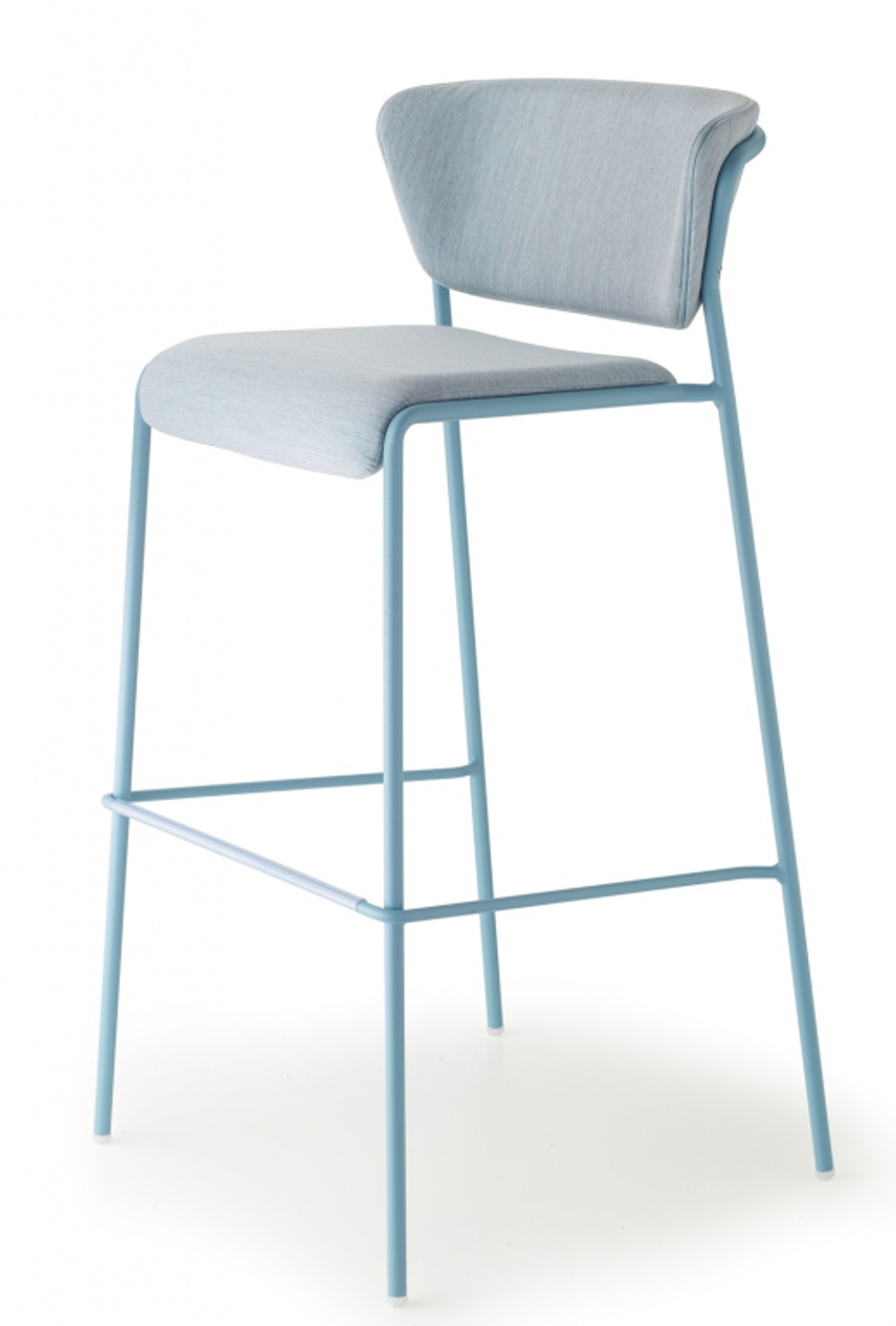 Стул полубарный с обивкой Scab Design Lisa Waterproof, голубой