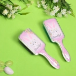 Расческа массажная детская «Animals», Зайчишка, микс 2 цвета, на подвесе, 20*6см