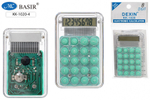 Калькулятор для детей 8-разрядный питание от батарейки прозрачный зеленый (Basir)